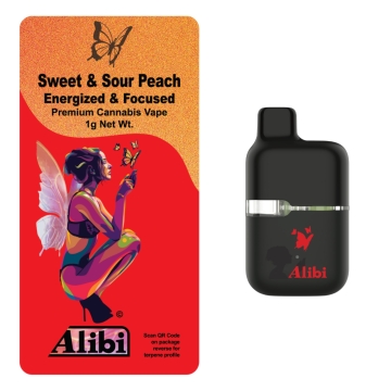 Alibi - Sweet and Sour Peach 1 gram AIO Vape Pen