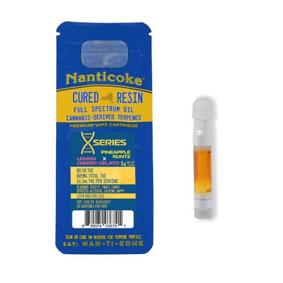 X-SERIES Pineapple Runtz x Lemon Cherry Gelato 1 Gram Ceramic Vape Cart