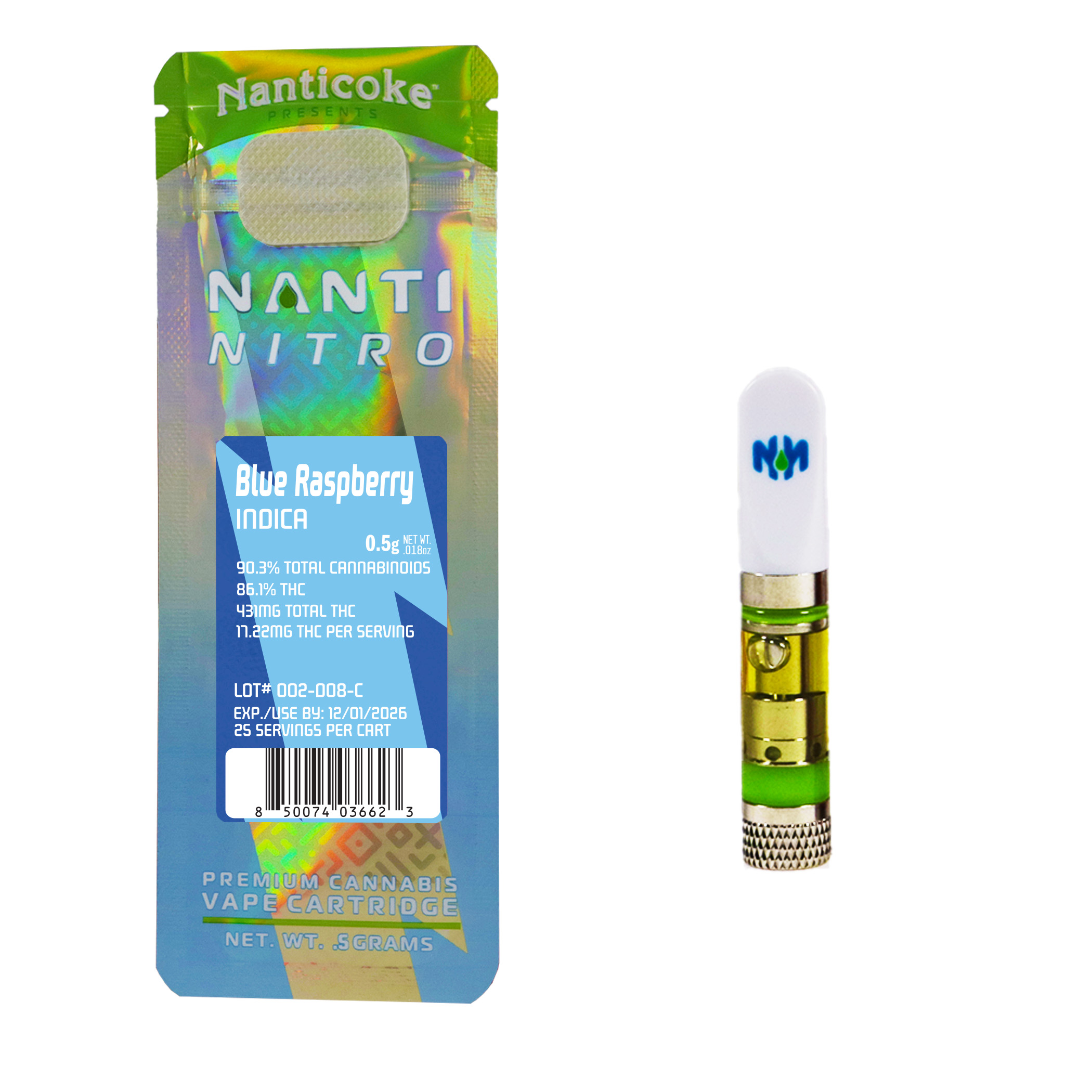 Blue Raspberry .5 Gram Cart