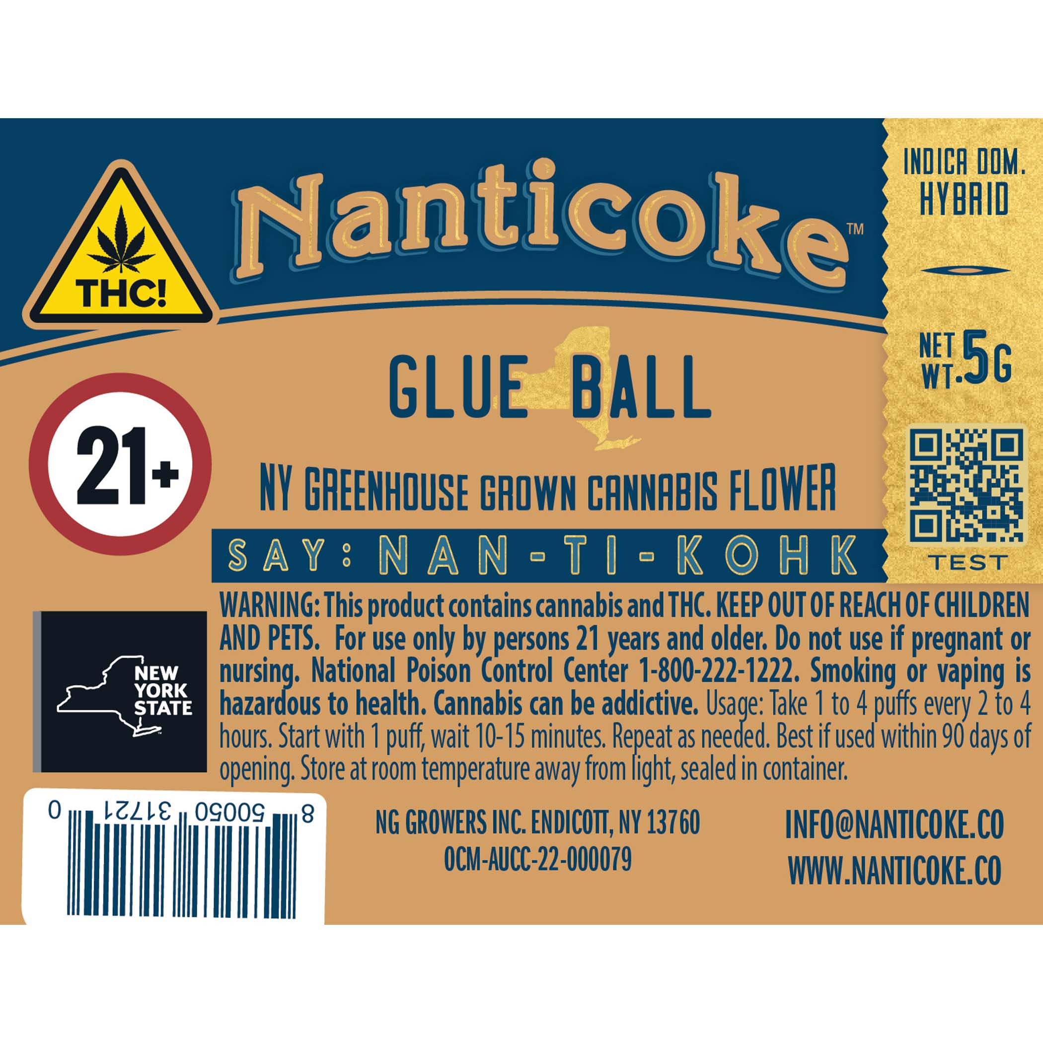 Glueball Pre-Roll Joints label